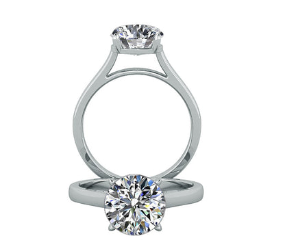 round Diamond Solitaire, 1CT VS/SI Clarity diamond, platinum engagement ring