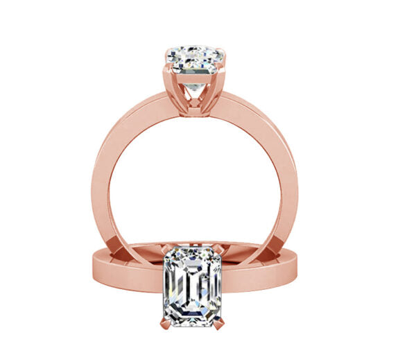 CLASSIC EMERALD CUT FOUR PRONG SOLITAIRE