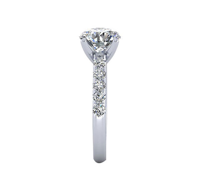 FISHTAIL SETTING CATHEDRAL DIAMOND ENGAGEMENT RING