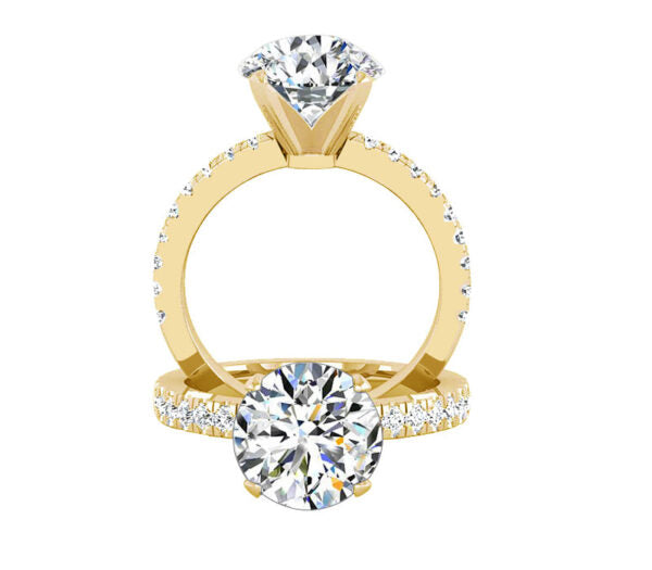 TWENTY DIAMOND PAVÉ SETTING ENGAGEMENT RING