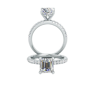 STYLISH EMERALD CUT DIAMOND RING