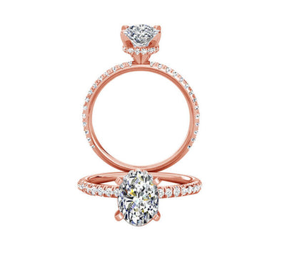 LUXE OVAL DIAMOND ENGAGEMENT RING