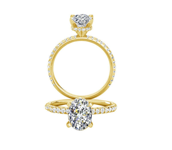 LUXE OVAL DIAMOND ENGAGEMENT RING