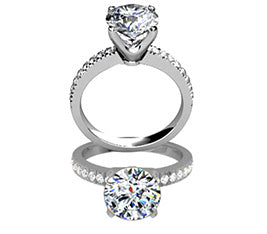 platinum engagement ring, Si1 diamond clarity, round brilliant diamond solitaire