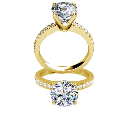 PAVE WHITE GOLD PRESET ENGAGEMENT RINGS