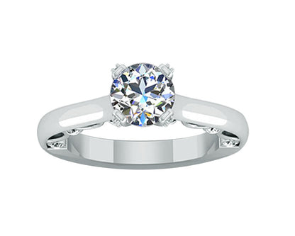 ROMANTIC SOLITAIRE EMBELLISHED WITH DIAMONDS