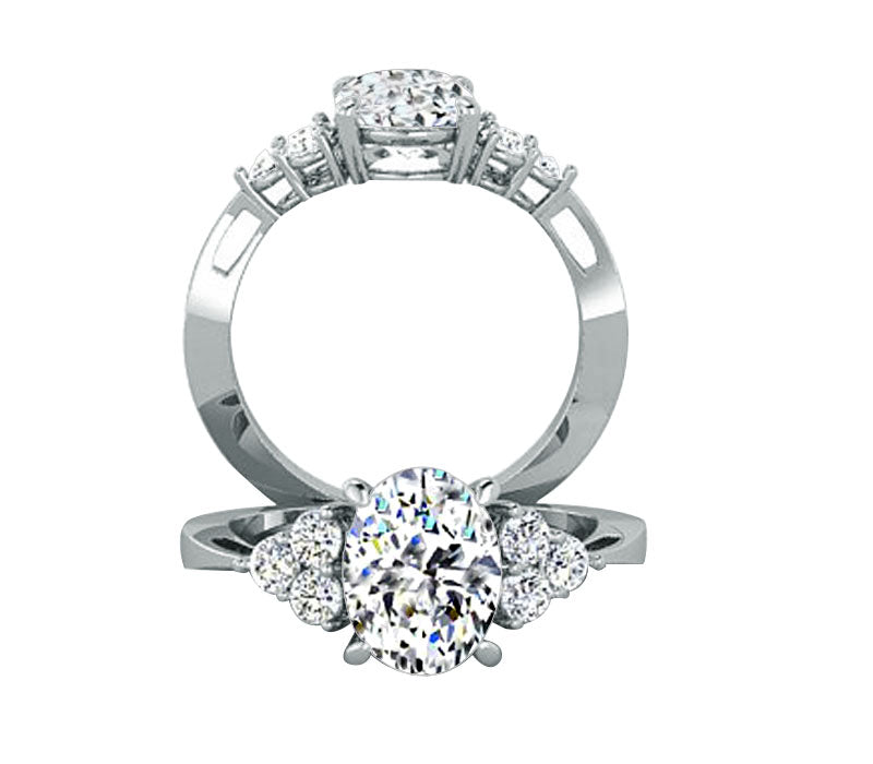 ELEGANT OVAL-CUT DIAMOND ENGAGEMENT RING