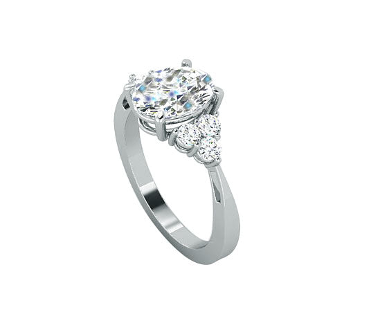 ELEGANT OVAL-CUT DIAMOND ENGAGEMENT RING