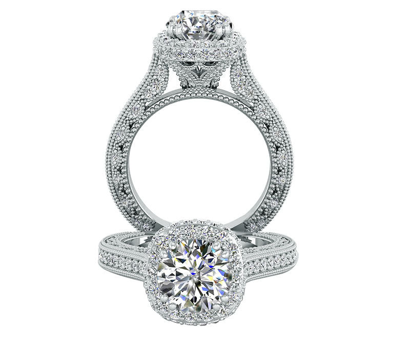 taccori style engagement ring, bridal set, fancy diamond ring in 18k solid gold with sparkle white diamonds 