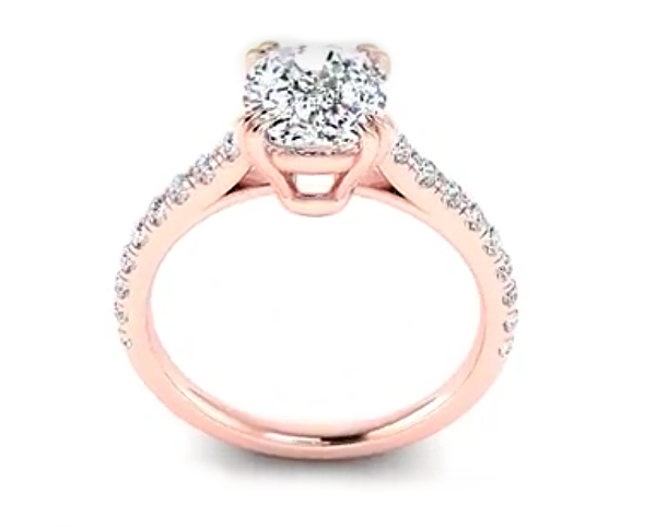 OVAL CUT DOUBLE PRONG CLASSIC ENGAGEMENT RING