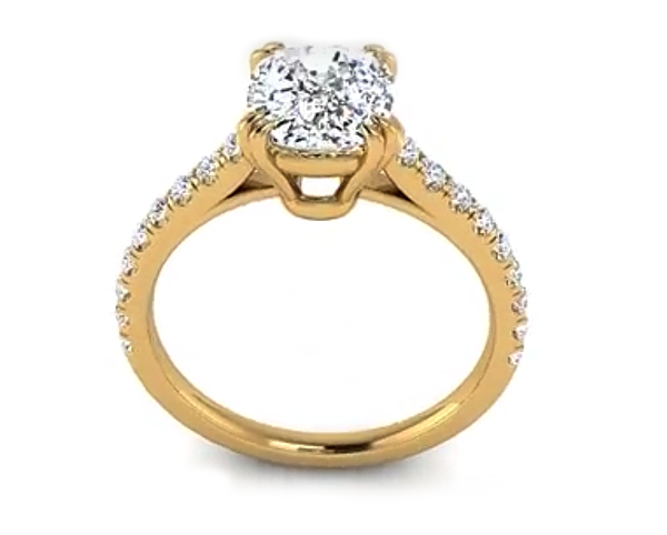 OVAL CUT DOUBLE PRONG CLASSIC ENGAGEMENT RING