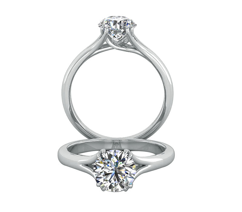 VS Diamond solitaire ring, Bridal Ring, engagement ring, Double claw prongs solitaire ring