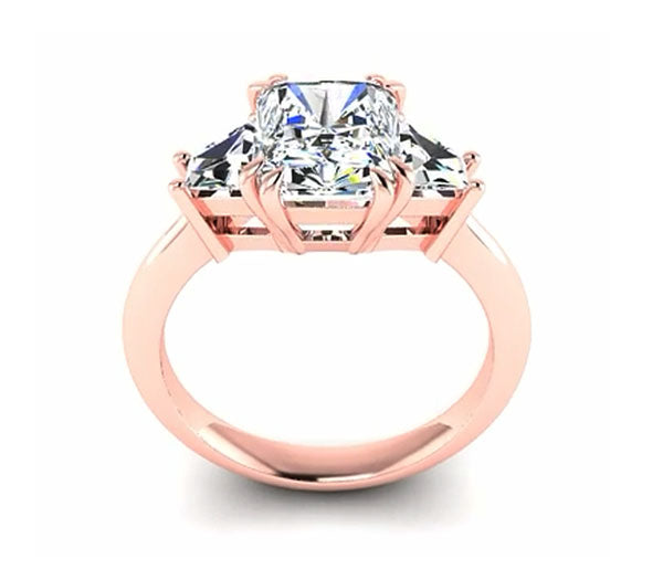 TAPERED BAGUETTE THREE-STONE DIAMOND ENGAGEMENT RING