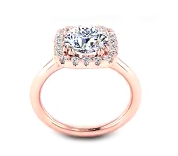 CLASSIC HALO DIAMOND ENGAGEMENT RING