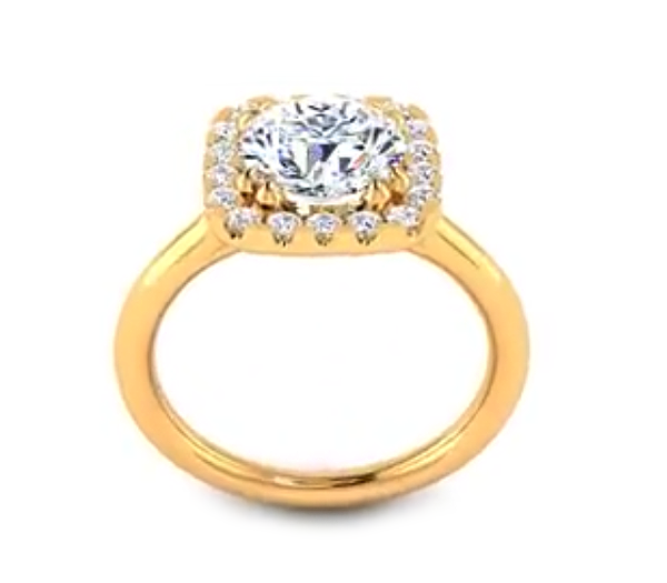 CLASSIC HALO DIAMOND ENGAGEMENT RING