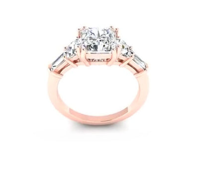 FOUR STONE TAPERED BAGUETTE ENGAGEMENT RING