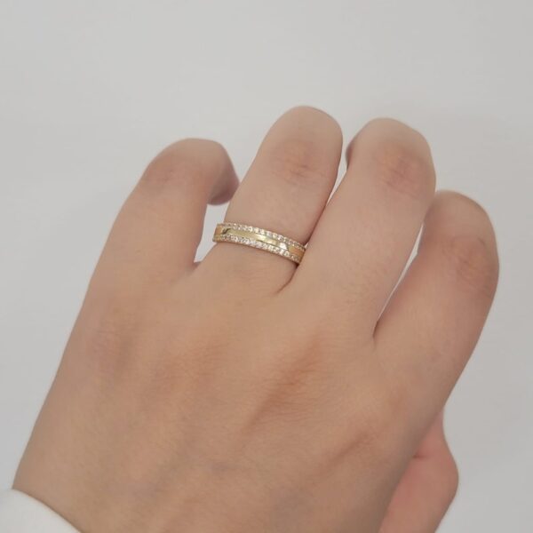 14K SOLID GOLD HALF ETERNITY WEDDING RING