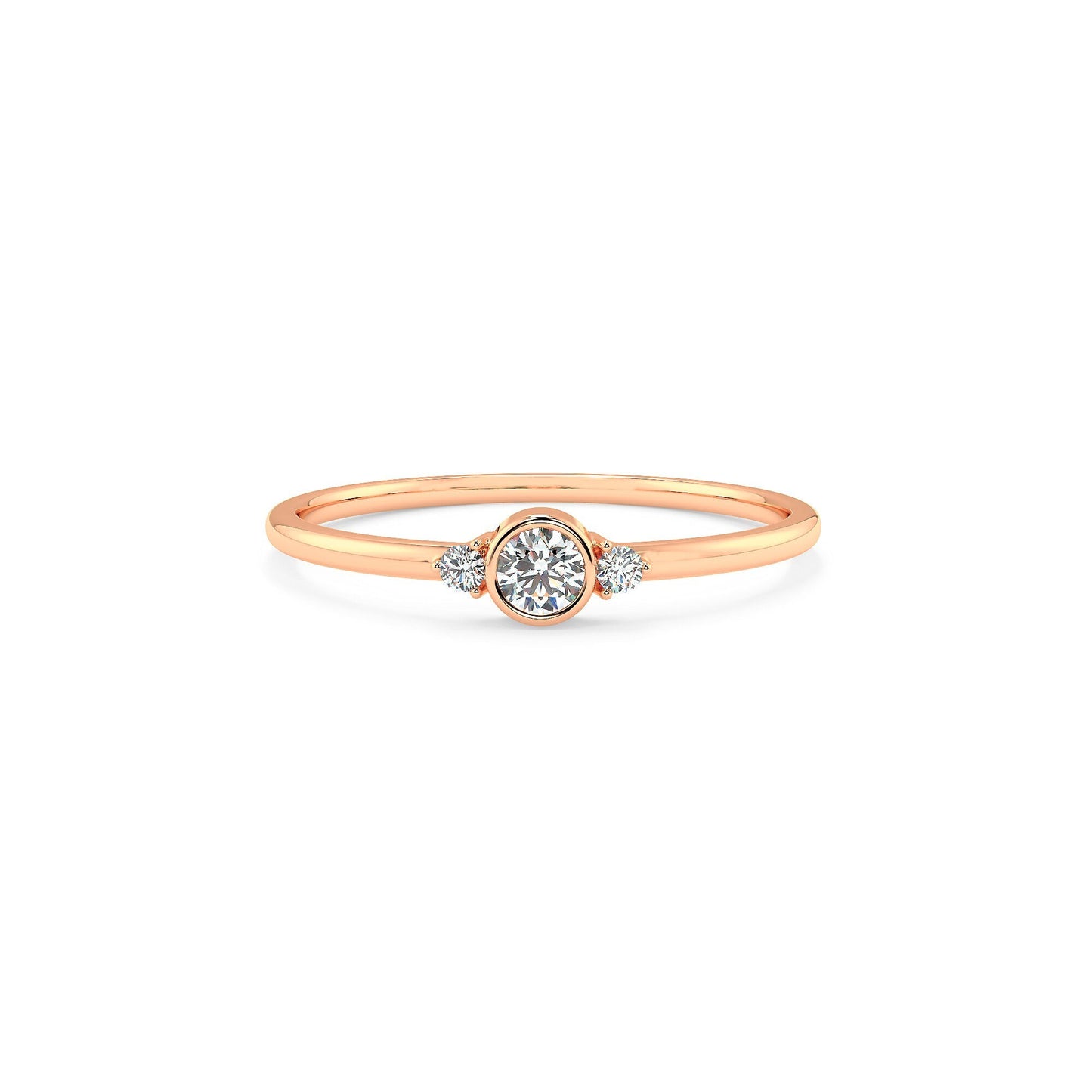 14k Gold Diamond Solitaire Ring