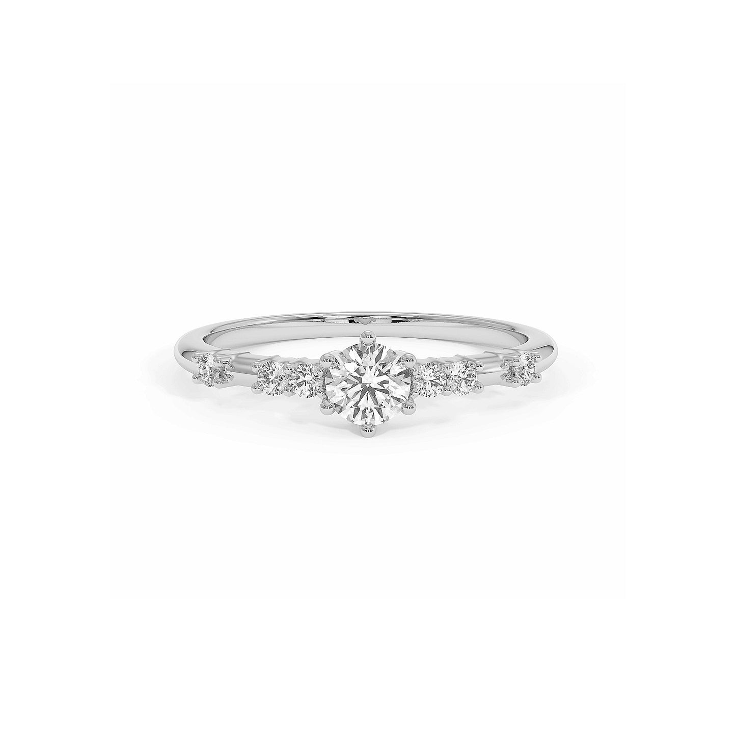 Diamond Engagement Ring, Solitaire Ring For Women, 14k Gold Ring, Dainty Engagement Ring, Natural Diamond Gold Ring, Women Engagement Ring