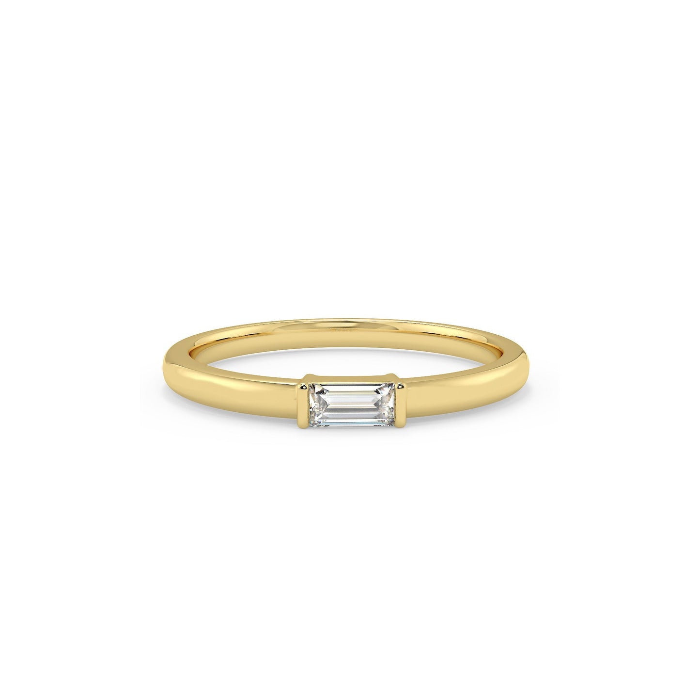 Baguette Diamond Wedding Band, 14k Gold diamond ring, Diamond Wedding band for Women, Minimalist Ring