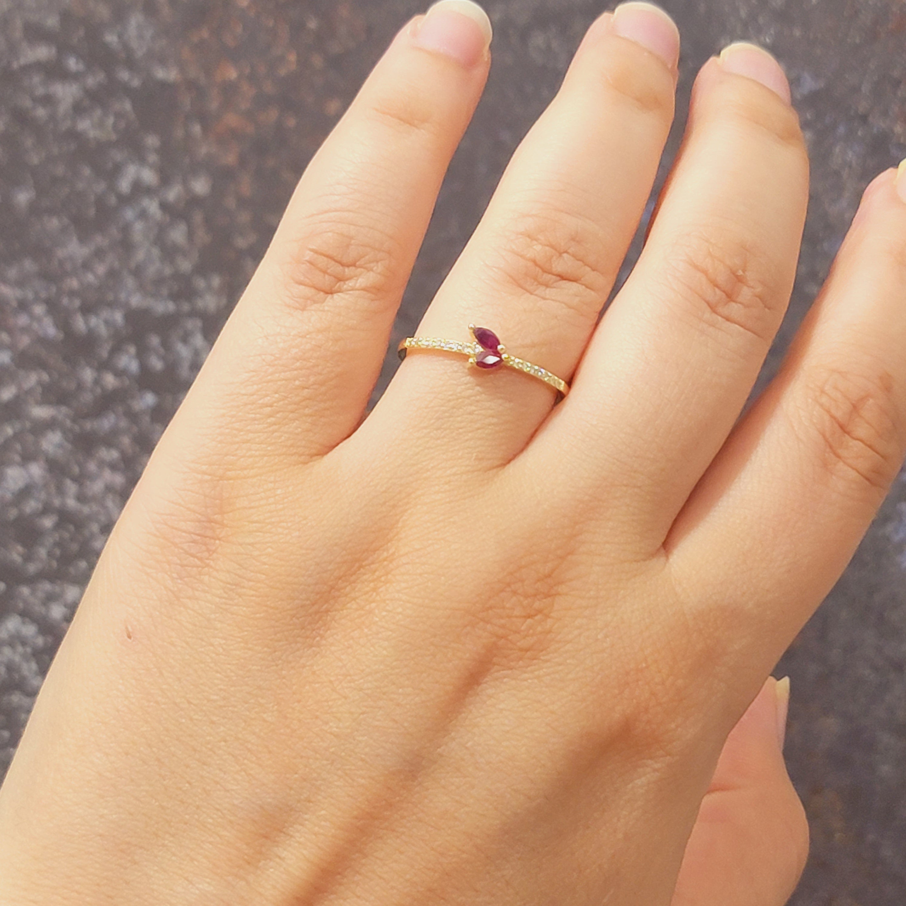 Ruby Ring, 14K Yellow Gold Ruby Ring, Minimalist Ruby Ring, Womens Wedding Ring, Engagement 2024 Rings, July Birthstone, Twisted Ring