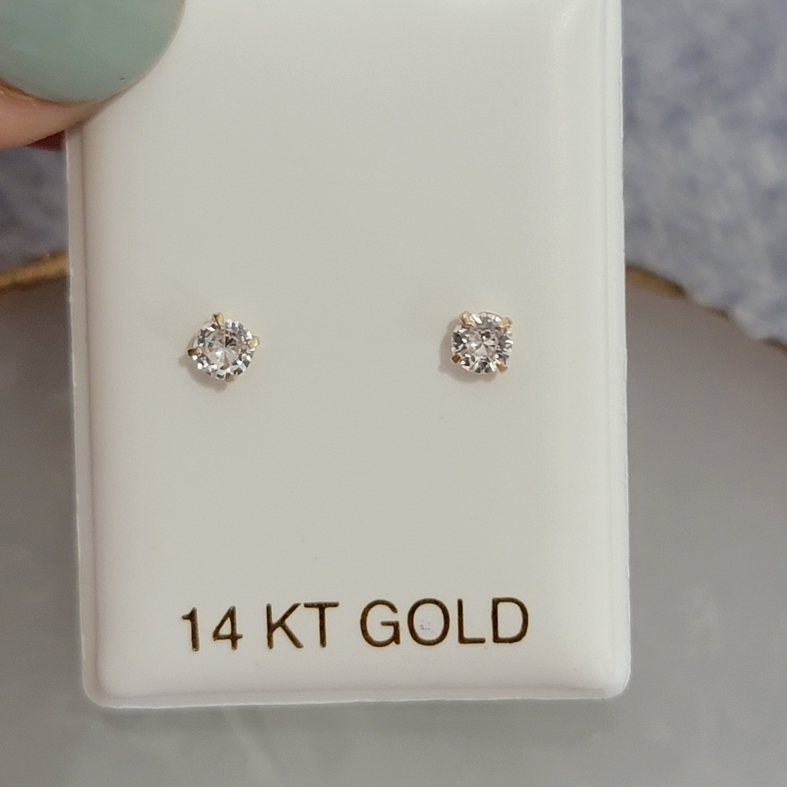 Natural 0.12 Ct. Diamond Delicate Dainty newest Stud Earrings Solid 14k Yellow Gold Fine Minimalist Jewelry Easter Gift