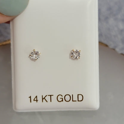 Diamond Stud Earrings, 14k Gold Studs, Real Diamond Studs, Minimalist Earrings, Solitaire Earrings, Dainty Earrings, Natural Diamond