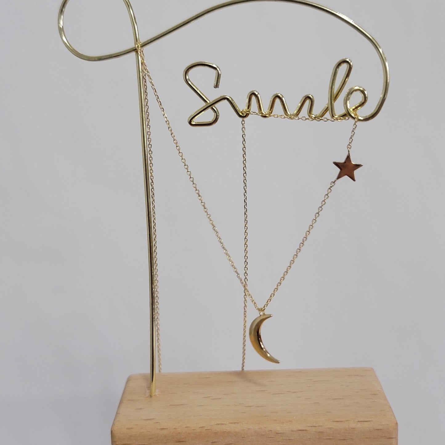 14k Gold Moon Star Necklace