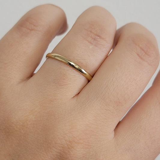 14k Solid Gold 2MM Wedding Ring