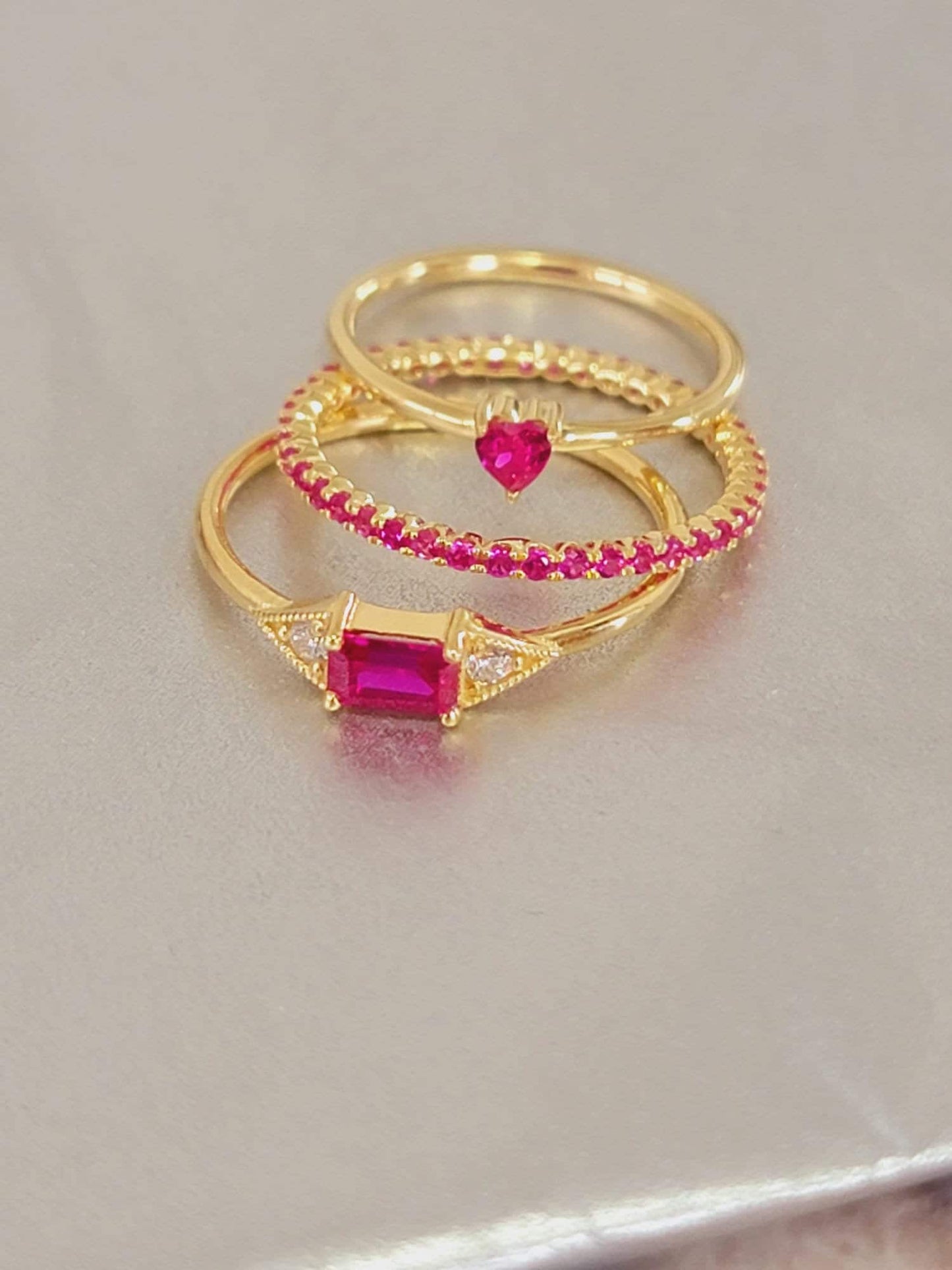 Ruby and Diamond Ring, Stackable Ring 14k Gold, Natural Ruby, Victorian Ruby Ring, July Birthstone Ring, Anniversary Gift, Statement Ring