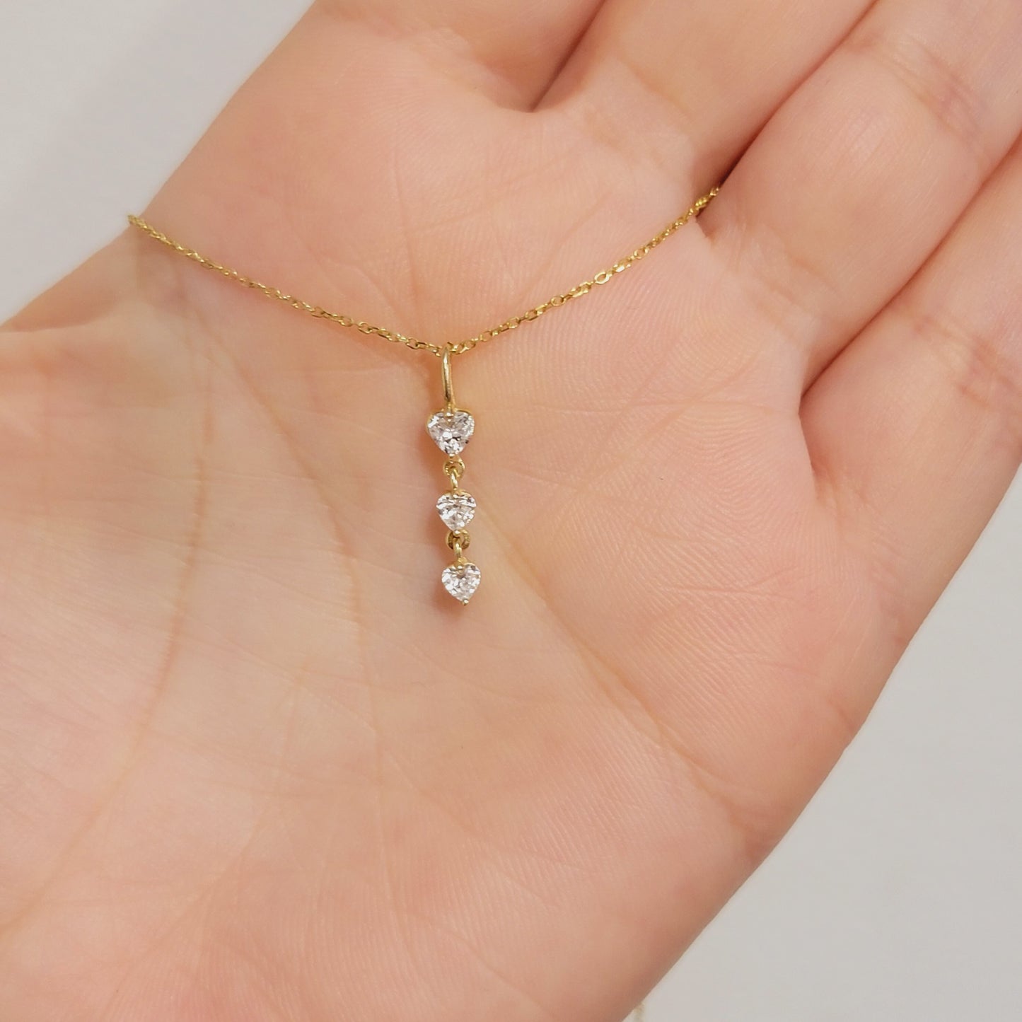 Heart Shape Diamond Necklace, Natural Diamond Pendant, 14K Gold Necklace, Diamond Layering Necklace, Floating Diamond, Drop Necklace