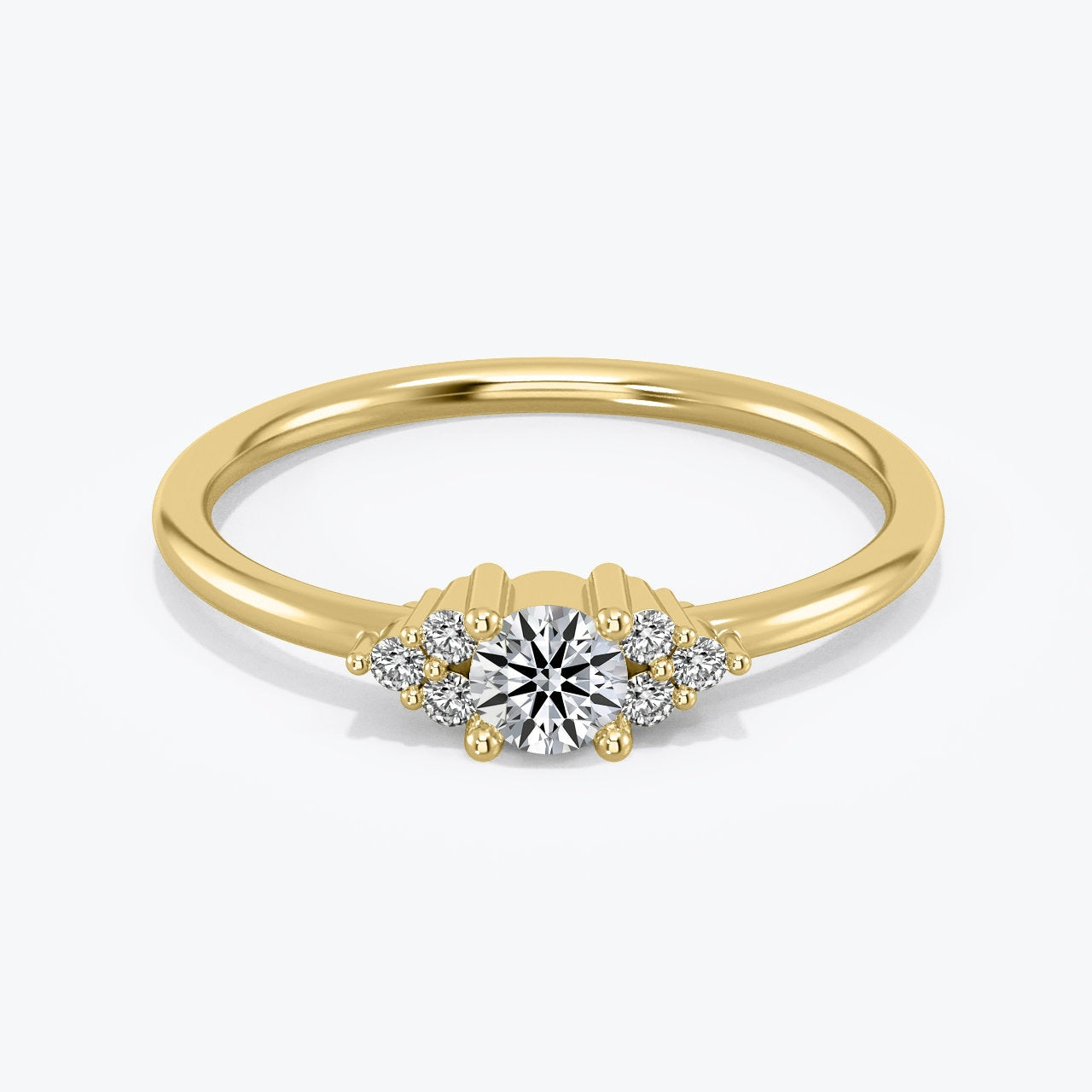 14k Dainty diamond engagement ring