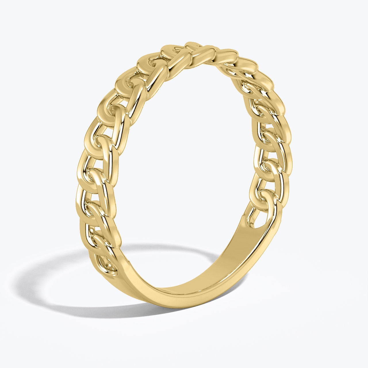 14K Gold Cuban Chain Ring