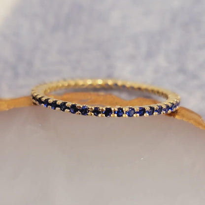 14k Gold Sapphire Eternity Ring
