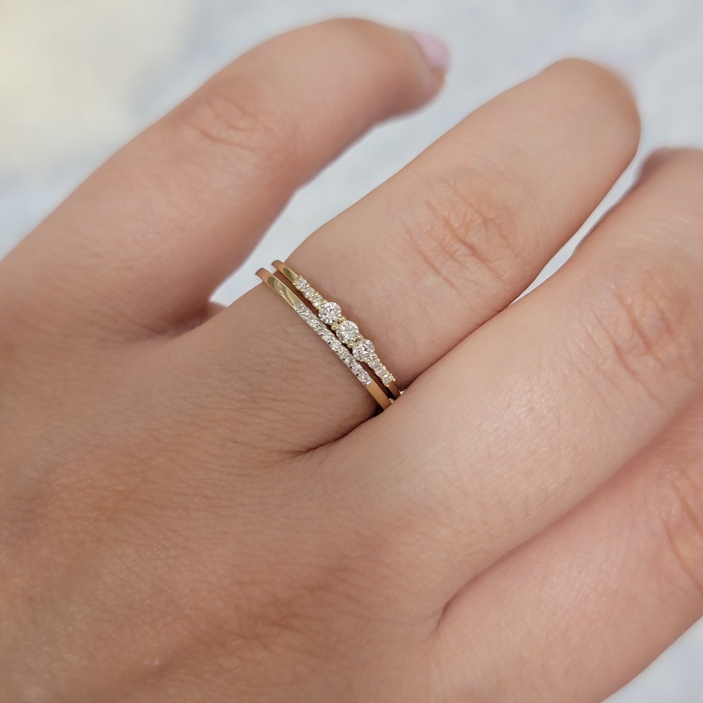 14K Solid Gold Diamond Ring